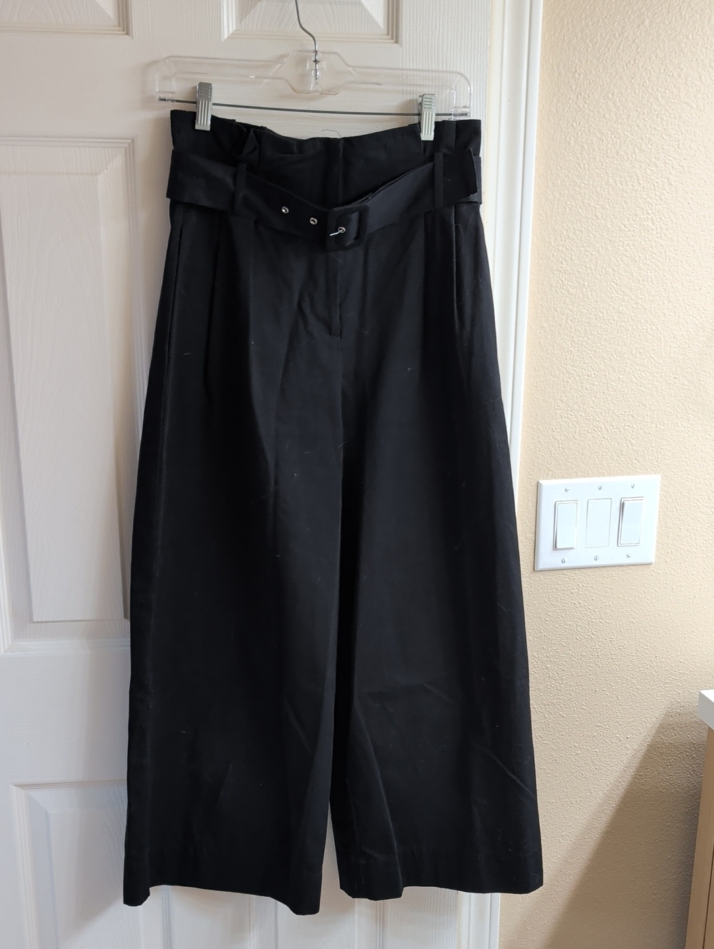 Zara Extra Wide Leg Paperbag High Waisted Pants